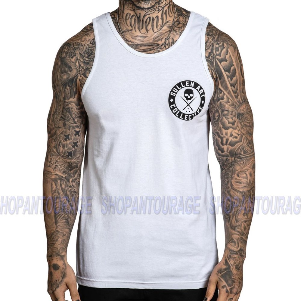 Sullen Summer White SCM3216 Tank Top For Men - Picture 2 of 5